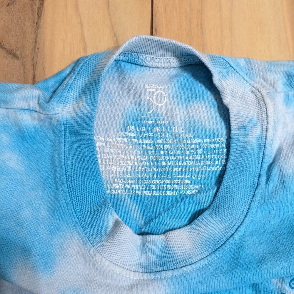 EUC! Run Disney 2022 Princess Marathon Weekend Spirit Jersey Blue Tie Dye Size L - Picture 16 of 16